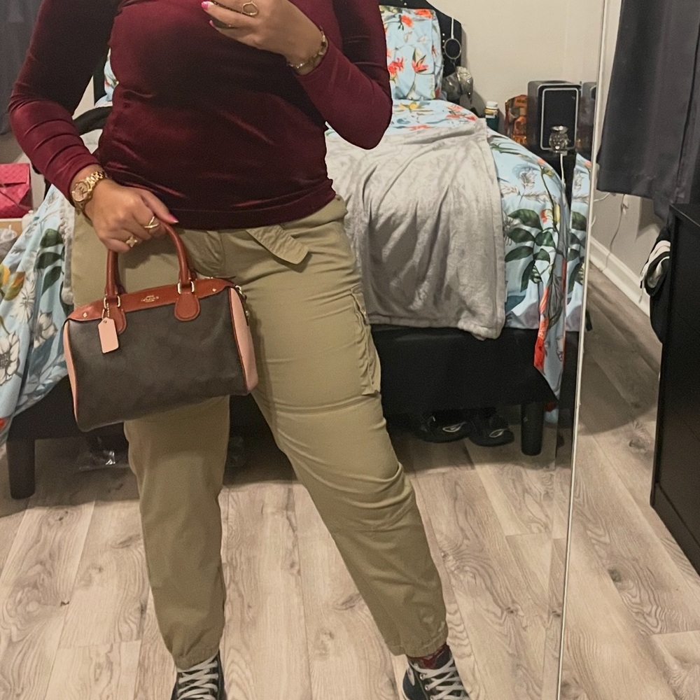 Khaki Cargo Pants Shein
